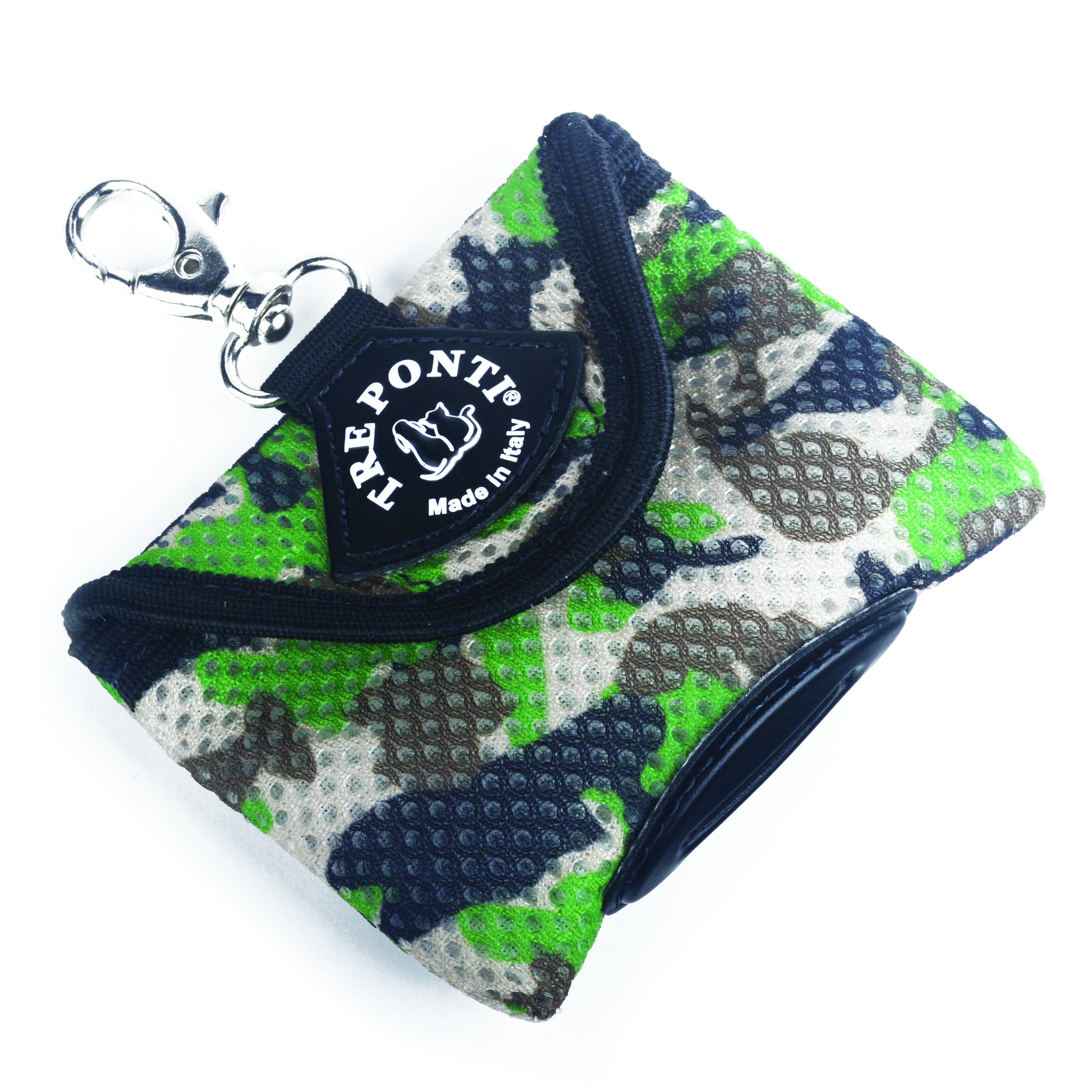 Green Camo Mesh Poo Bag Dispenser