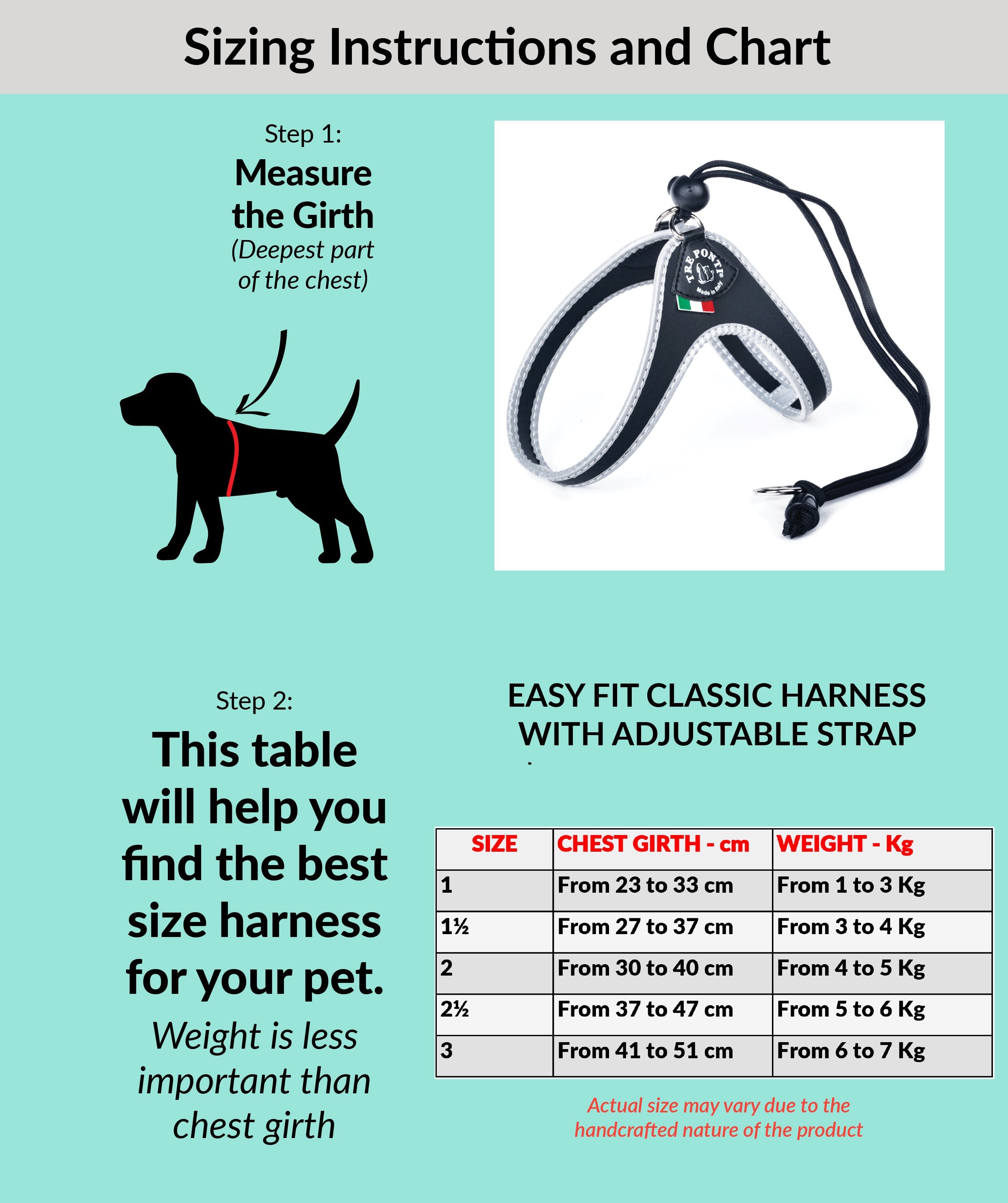 Easy Fit Liberta Light Blue Harness with No Escape Adjustable Closure