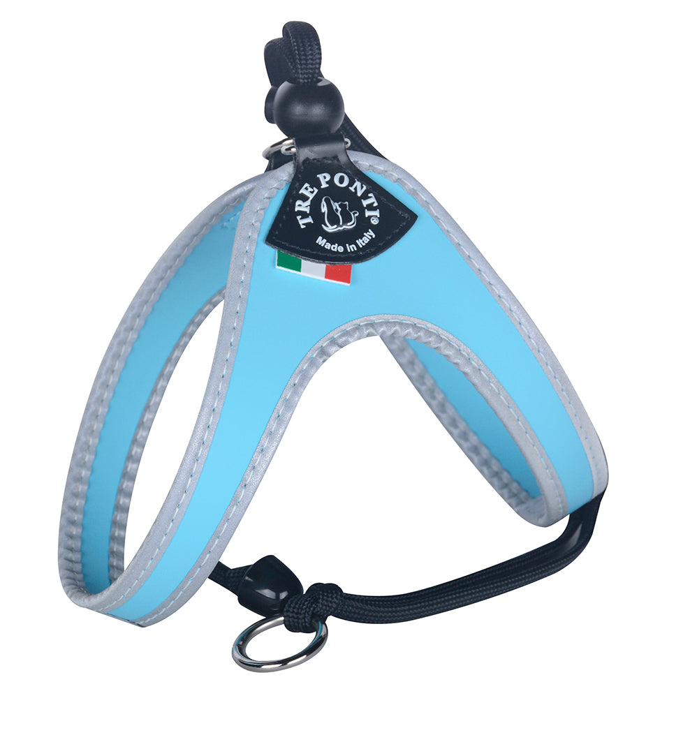 Easy Fit Liberta Light Blue Harness with No Escape Adjustable Closure
