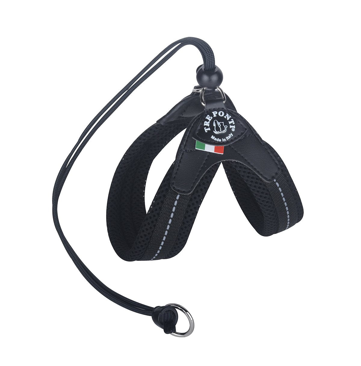 Easy Fit Liberta Black Mesh Harness with No Escape Adjustable Closure