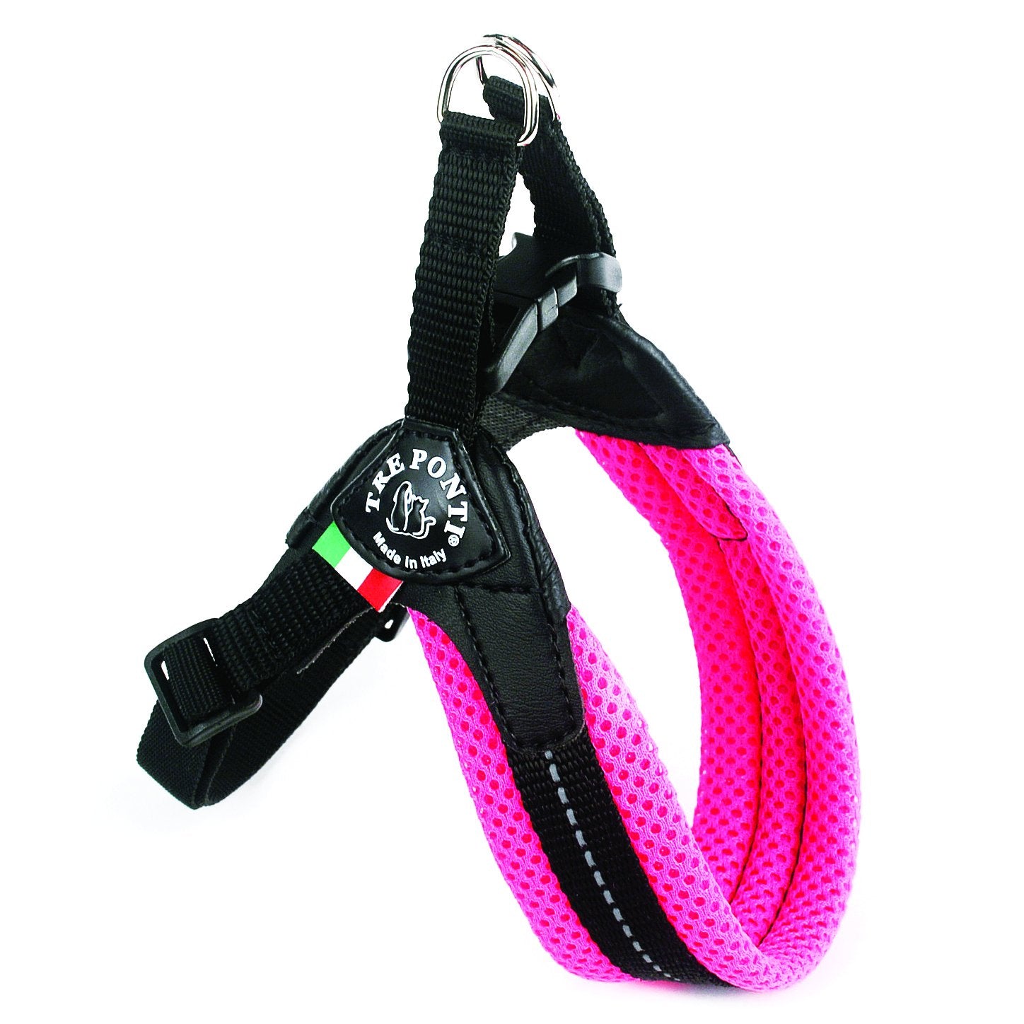 Easy Fit Mesh Fluo Pink Harness with Adjustable Girth