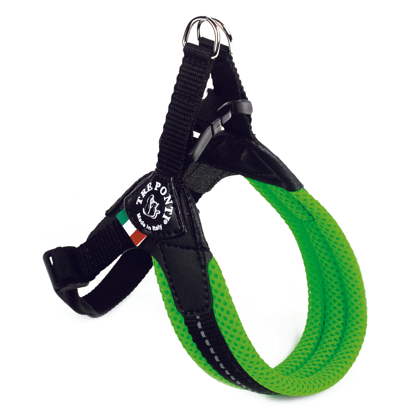 Easy Fit Fluo Green Mesh Harness with Adjustable Girth