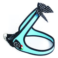 Easy Fit Fashion Light Blue Harness with Polka Dot Bow