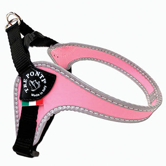 Easy Fit Silver Pink Harness with Adjustable Girth